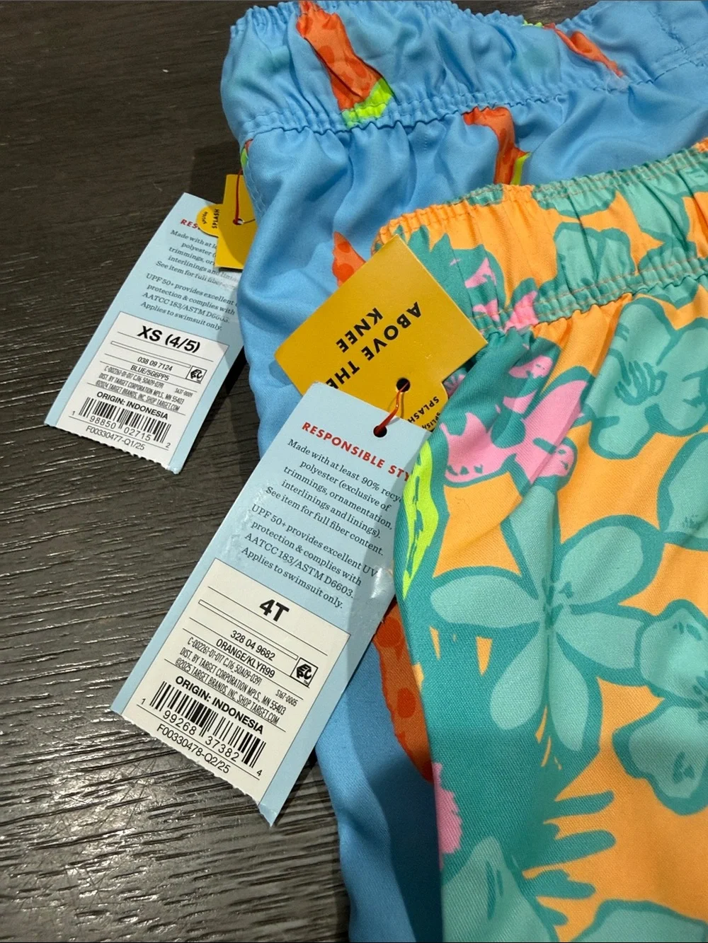Pack 2 Swim Shorts Blue & Orange Floral - Cat & Jack